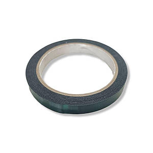 Скотч двосторонній спінений чорний 12 мм х 2 м