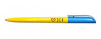 Ручка кулькова Патріотична "ЗСУ", корпус жовто-блакитний, синя