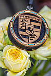 Ароматизатор дерев'яний в машину Porsche ручної роботи, 6 см., фото 5