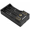 Зарядний пристрій для акумуляторів LIITOKALA Lii-202 |Ni-Mh/Li-ion/Li-Fe/LiFePO4, USB, Powerbank| Чорний, фото 2