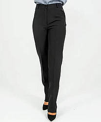 Жіночі класичні штани «Кріс» чорного кольору с завищеною талією