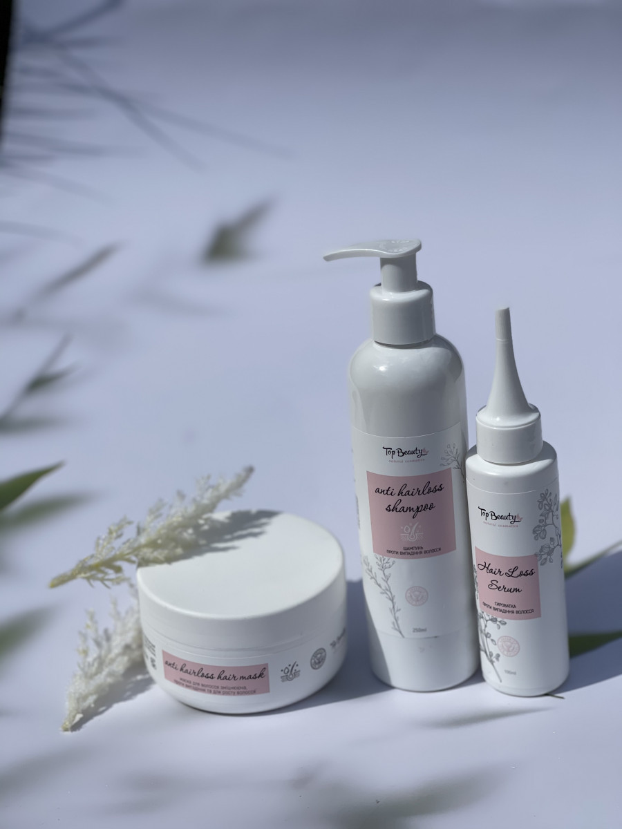 Зміцнюючий Шампунь проти випадіння та для вирощування волосся Top beauty
