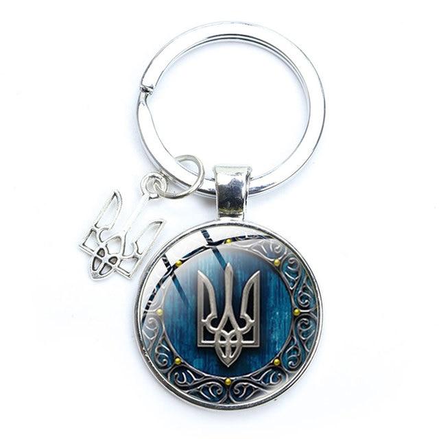 Український брусок Тризуб Tryzub мідний, колода для ключів сумки з захисною мандалою від негатива