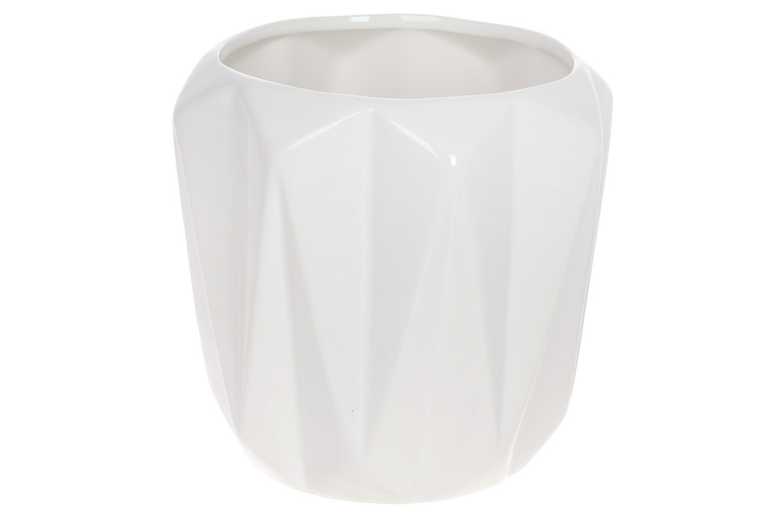 Ваза керамічна Клара, 17см, колір - білий ТОВАР ВІД ВИРОБНИКА