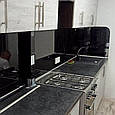 Чорний скляний фартух на стіну кухні Лакобель/Скіналі, фото 3