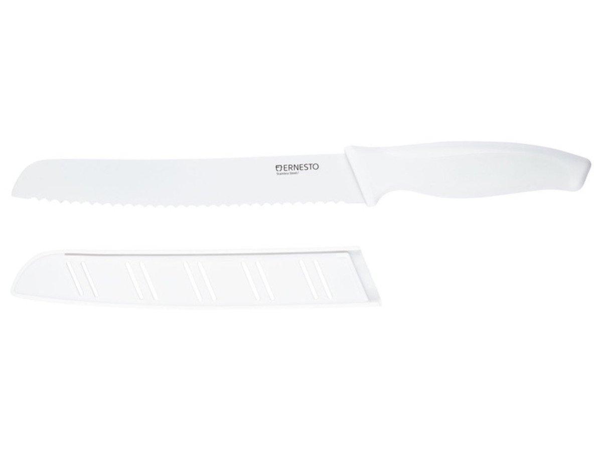Кухонний ніж для хліба ERNESTO, хлібний ніж лезо 20 см, нержавіюча сталь з керамічним прокриттям, фото 1