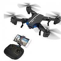 Квадрокоптер дрон складной с камерой HD съемка в режиме реального времени WiFi, Летающий дрон