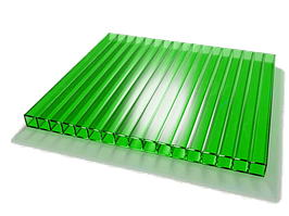 Полікарбонат стільниковий OSCAR 6мм 6х2100х6000 мм зелений