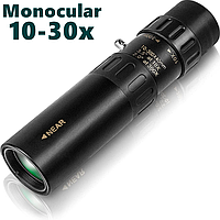 Компактный мощный монокуляр объектив 10-30x Monocular. Подзорная труба телескоп для наблюдения, рыбалки, охоты