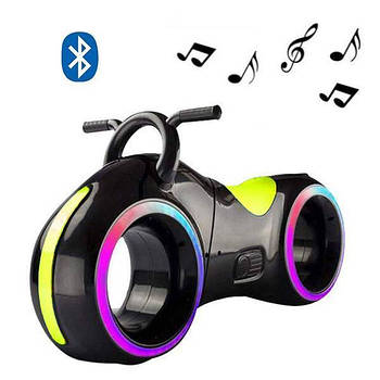 Біговел TILLY GS-0020 Black/Yellow з LED-підсвічуванням, bluetooth та звуковими ефектами Чорний із жовтим |Tron Bike
