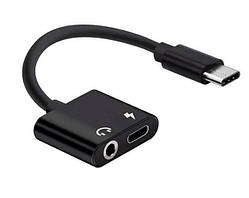 Адаптер 2 в 1 Type-C/3,5 мм Head Aux Audio USB C Cable