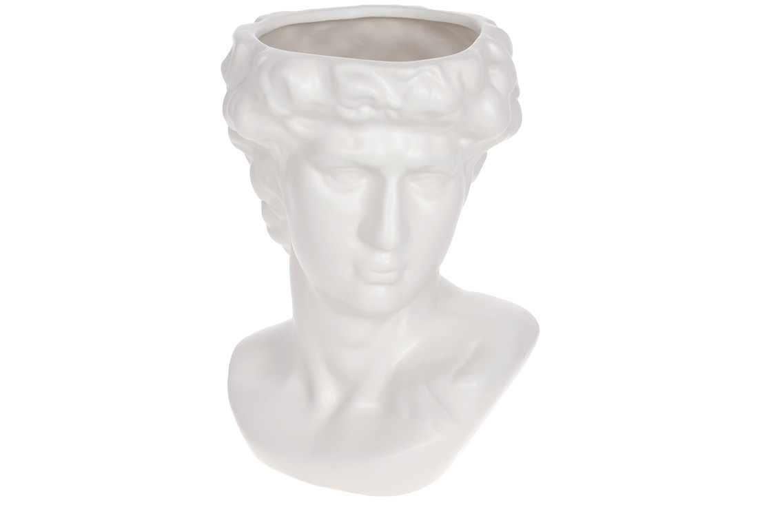 Ваза керамічна Аполлон, 30см, колір - матовий білий ТОВАР ВІД ВИРОБНИКА