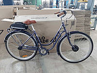 Електровелосипед 28" Dorozhnik RETRO Velosteel 350 Вт 36 В передній 10 А·год батарея в сумці, 2022 (синій)