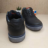 Підліткові шкіряні кросівки для хлопчика Golovin чорний розмір 36, фото 4