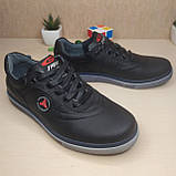 Підліткові шкіряні кросівки для хлопчика Golovin чорний розмір 36, фото 2