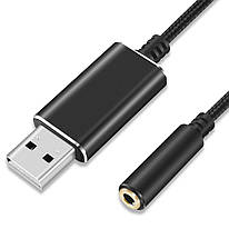Зовнішня звукова карта USB AUX 2.0 Channel 0.2 аналоговий чіп