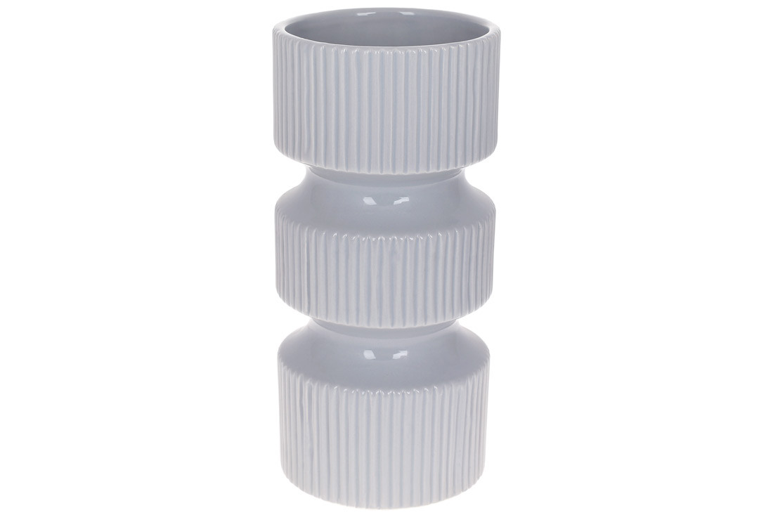 Ваза керамічна 27см, колір - світло-сірий глянець - 2 шт УПАКОВКА ТОВАР ВІД ВИРОБНИКА