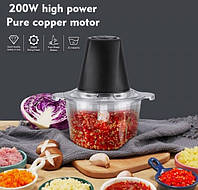 Кухонный блендер измельчитель на 2 л с пластиковой чашей Haeger HG-7011 для мяса, овощей и фруктов