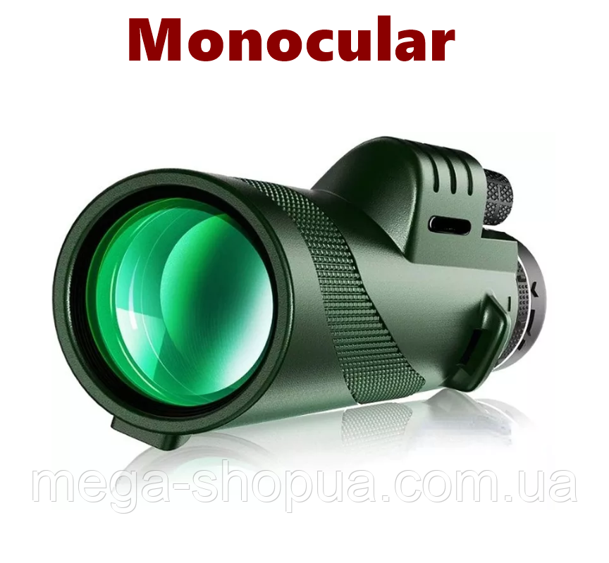 Компактний об'єктив монокуляр 50x60 Monocular. Підзорна труба телескоп для спостереження FD50E, фото 1