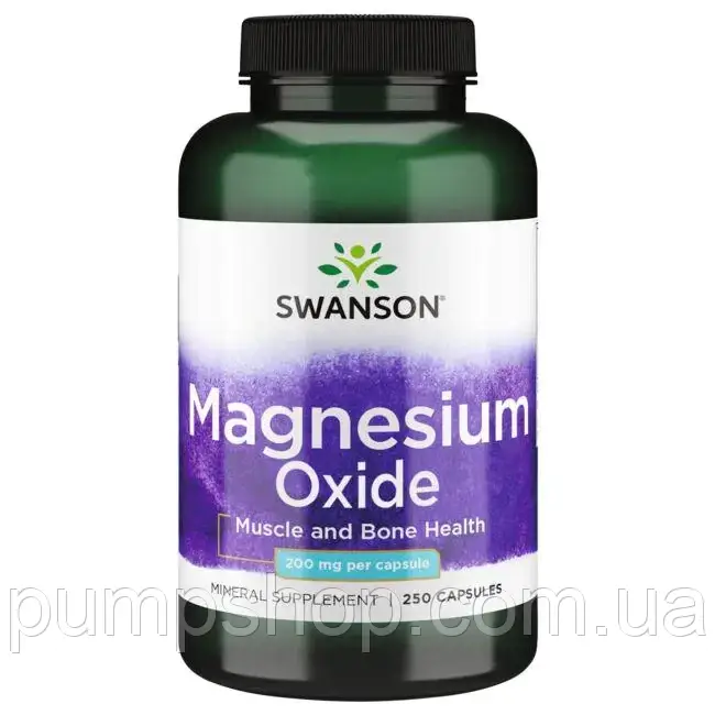 Магній-оксид Swanson Magnesium Oxide 500 мг 100 капс.