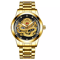 Кварцевые наручные часы Fngeen водонепроницаемые с 3d-изображением лица дракона (Black)
