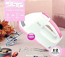 Міксер ручного DSP KM2033 Pink 100W (Розовий)