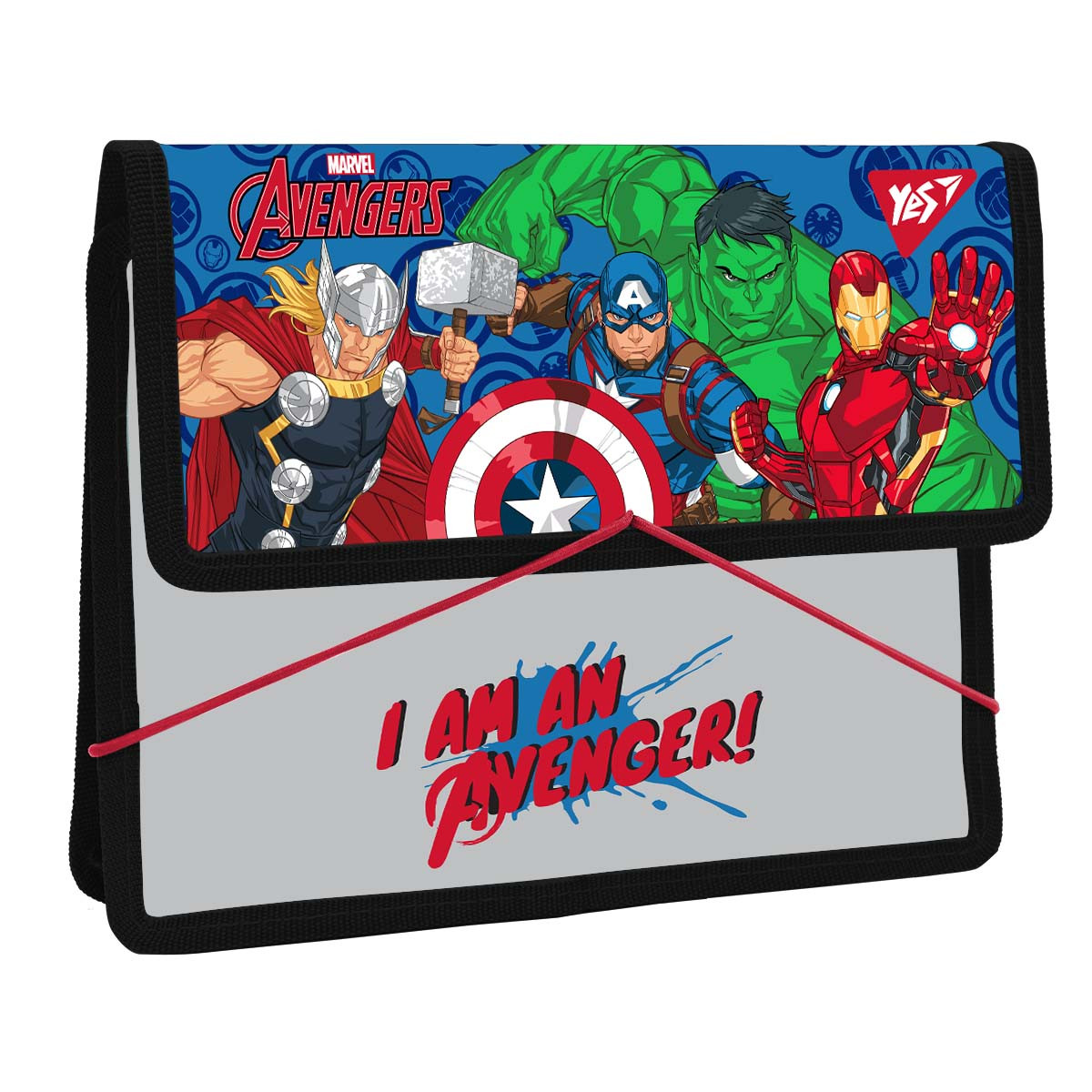 Папка для зошитів YES  пласт. на резинці В5 Marvel.Avengers, фото 1