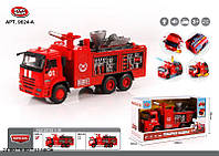 Детская игрушечная Пожарная машина "Автопарк" "Play Smart" 9624A/B с водою свет, звук,батар., в кор.24*12*9см