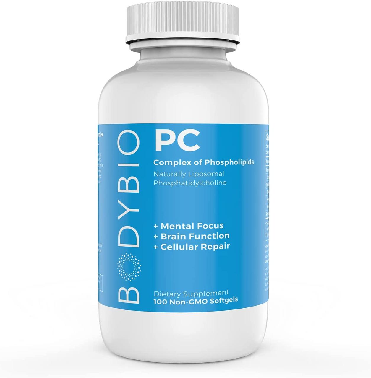 BodyBio PC Phosphatidylcholine / Фосфатидилхолін Підвищення пам'яті та уваги 100 капс