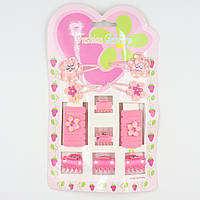 Набір для волосся дитячої квіточки чотири шпильки бавовни + п'ять шпильок затискачів + дванадцять гумочок