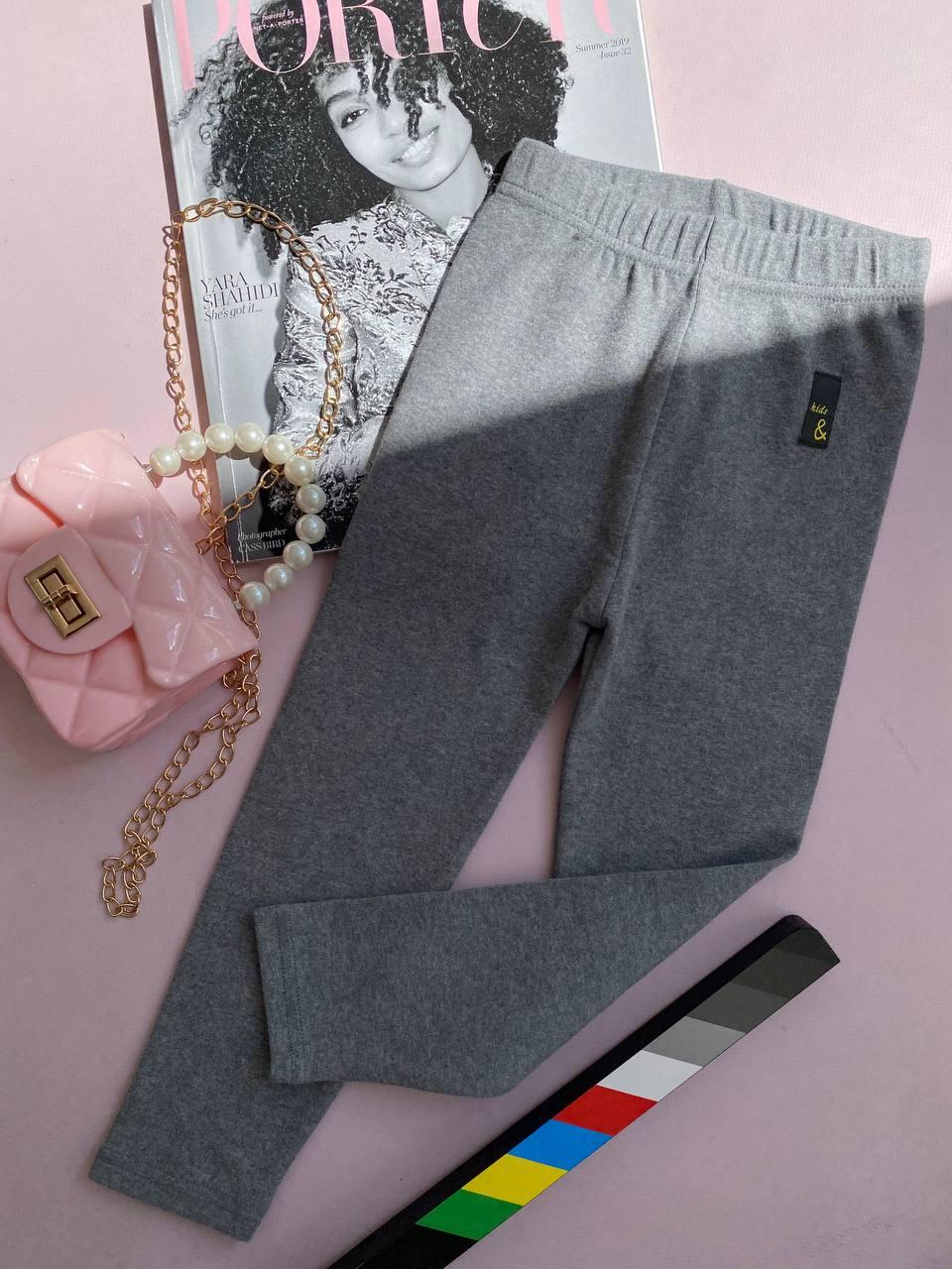 Спортивні легінси для дівчаток "&" Сірі А-7106 83, Серый, Для девочек, Весна Осень, 5 , 4 года, фото 1