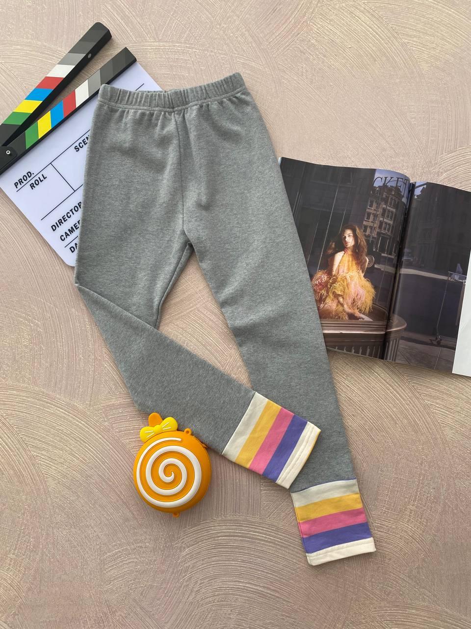 Спортивні штани для дівчаток з манжетами Сірі GA-810 69, Серый, Для девочек, Весна Осень, 130 , 8 лет, фото 1