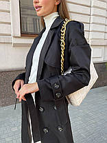 Тренч плащ міді жіночий демісезонний стильний на підкладці з поясом та кишенями різні кольори Gld1808, фото 3