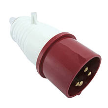 Вилка переносна 014 16А 380-415В 4 контакти (3P + E) Червоний