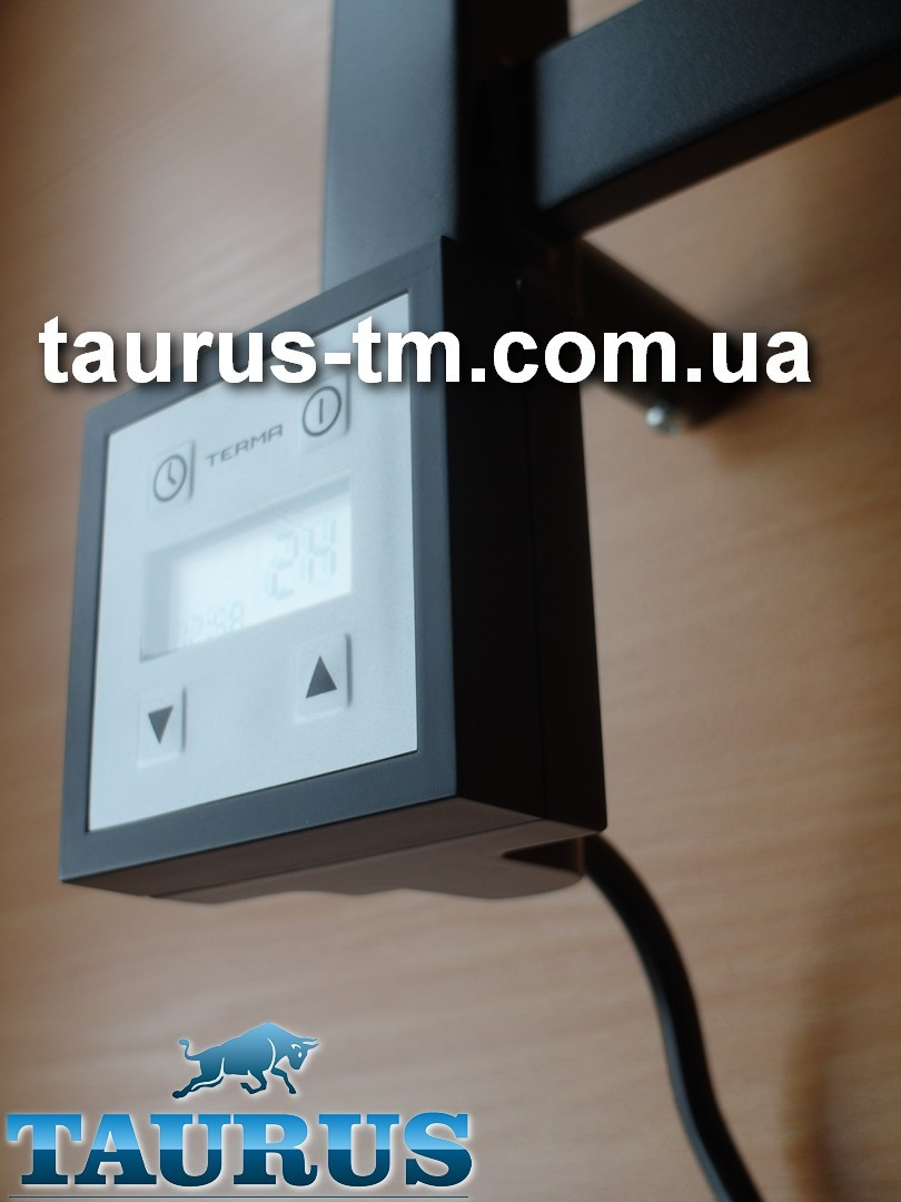 Черный TERMA KTX3 BLACK квадратный электроТЭН: LCD экран + регулятор 30-60С + таймер 24 ч. Мощность: 120-1000W - фото 5 - id-p272932634