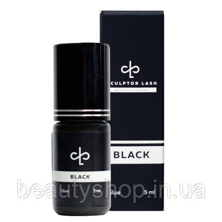 Клей для нарощування вій Sculptor Lash BLACK 5 мл, час зчеплення 0,5-1 секунди, Скульптор Блек