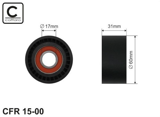 Ролик натяжний генератор 60*31 Renault Master II 2.5 DCI 01 Caffaro CFR15-00F