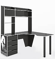 Игровой стол Spartak каркас ламинированное ДСП, цвет Альпийский/Черный (Zeus ТМ) Чорний/Білий, Альпийский/Черный