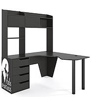 Игровой стол Spartak каркас ламинированное ДСП, цвет Альпийский/Черный (Zeus ТМ) Чорний, Альпийский/Черный