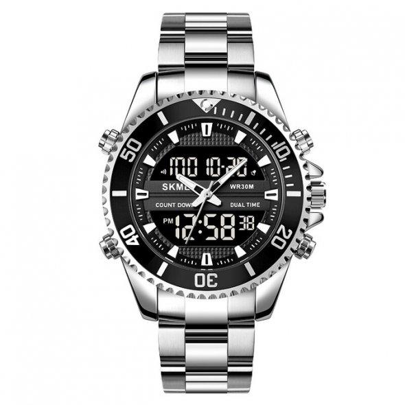 Чоловічий спортивний наручний годинник Skmei Daytona (silvery)