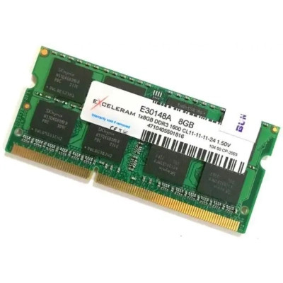 Модуль пам'яті для ноутбука SoDIMM DDR3 8GB 1600 MHz eXceleram (E30148A), фото 1
