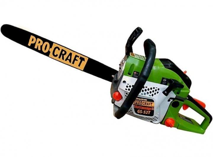 Бензопила ланцюгова Procraft GS-52T (1 шини, 1 ланцюг)