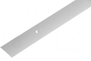 Алюмінієвий поріг для лінолеуму і ламінату, алюмінієвий ширина 40 мм, довжина 90 см Срібло