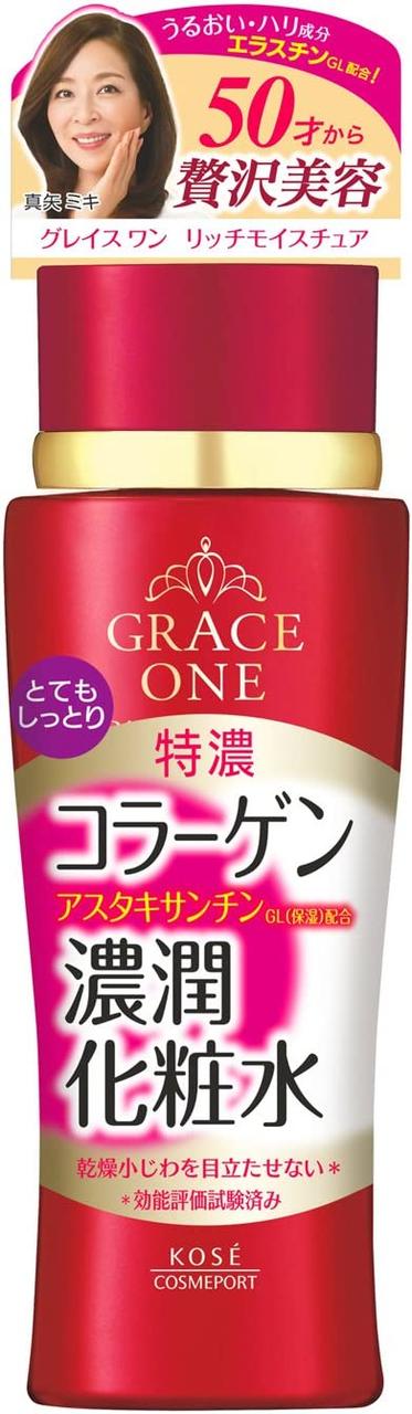 Kose Grace One Rich Moisture Lotion антивіковий екстразволожуючий лосьйон з астаксантином, еластином, 180 мл