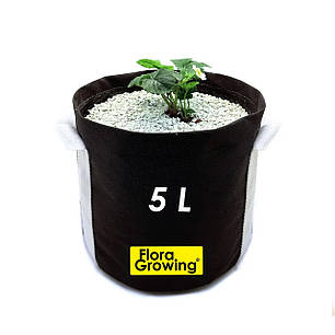 Агротекстильний горщик Grow Bag 5 л 20х20 см посилений, фото 2