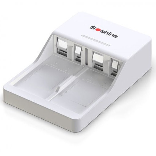 Зарядний пристрій для акумуляторів крона SOSHINE |li-ion/LiFePO4/NIMH/8.4-11.2V/150mA| Білий