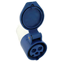 Розетка переносна 213 16А 220-250В 3 контакти (2P + E) IP44 Синій