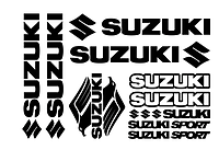 Набор виниловых наклеек на авто - SUZUKI STICKER KIT размер 30х20 см