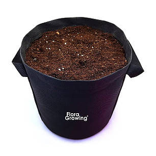 Тканинний горщик для рослин Grow Bag 10 л 24х24 см, фото 2