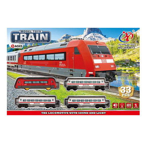 Залізниця зі звуком і світлом 33 предмети «Electric rail train» (JHX8813), фото 1